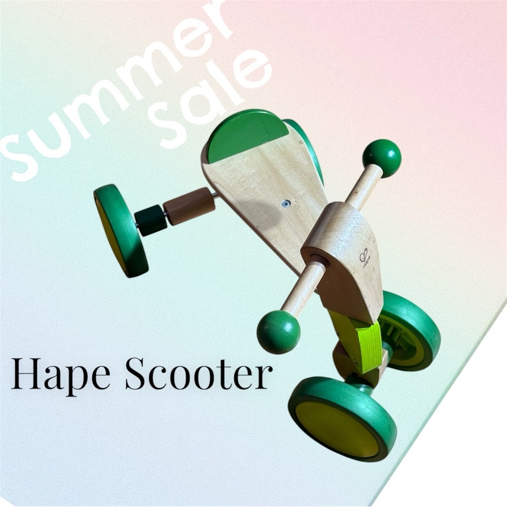 Hape Green Wooden Kids Scooter
